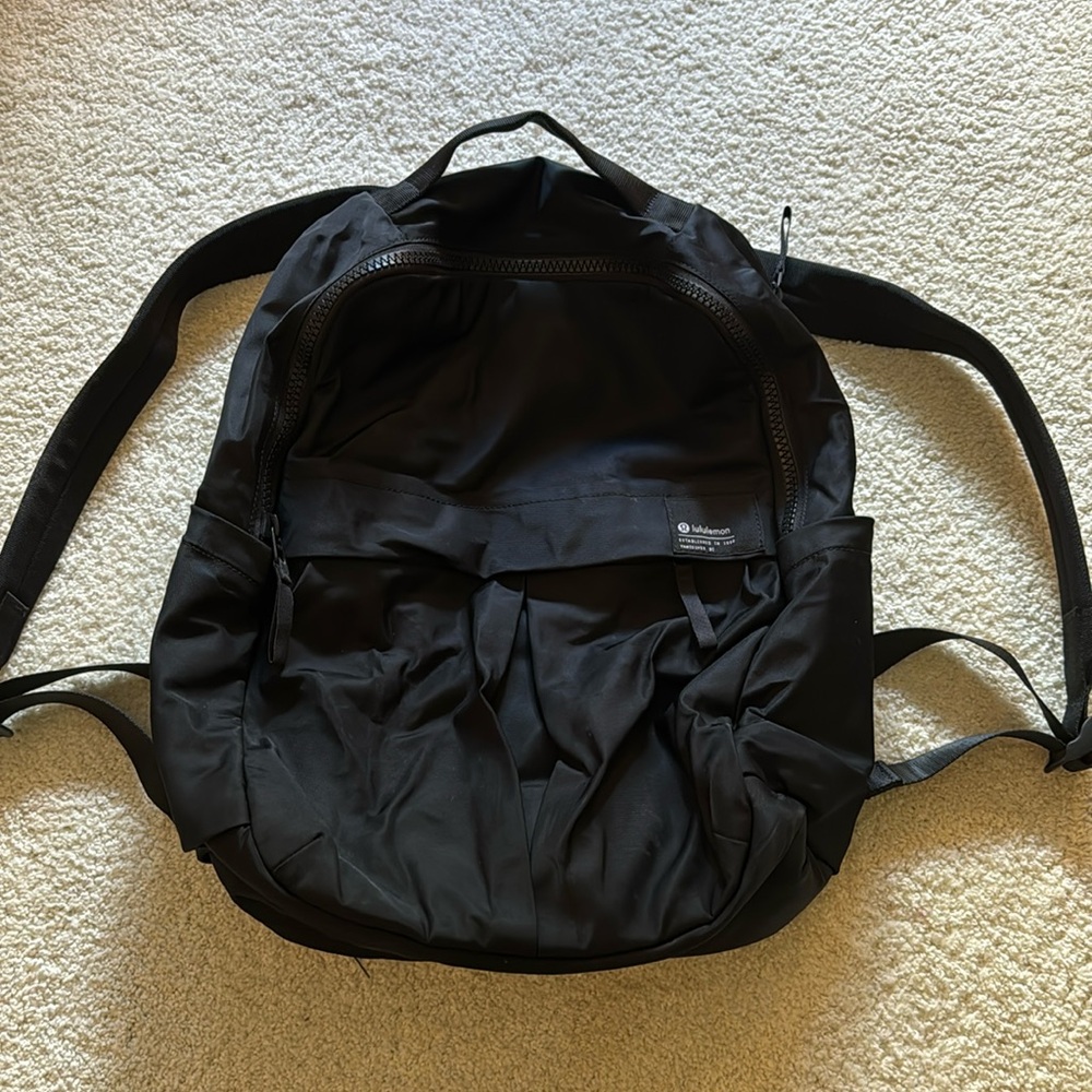 Black Lulu lemon backpack